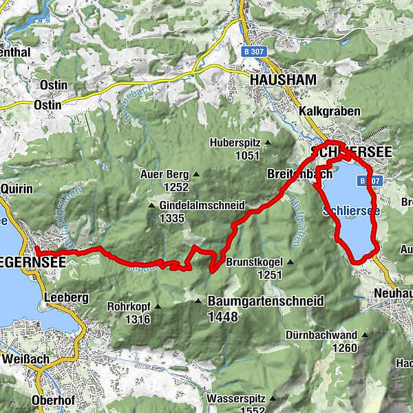 Mit Den Fahrräder Von Tegernsee Nach Schliersee Den Prinzenweg Entlang ...