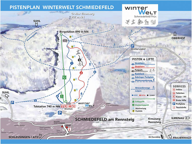 PistenplanSkigebiet Winterwelt Schmiedefeld