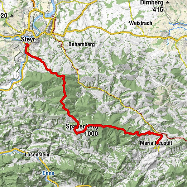 OÖ Mariazellerweg: A: 3. Etappe: Steyr - Maria Neustift - BERGFEX ...