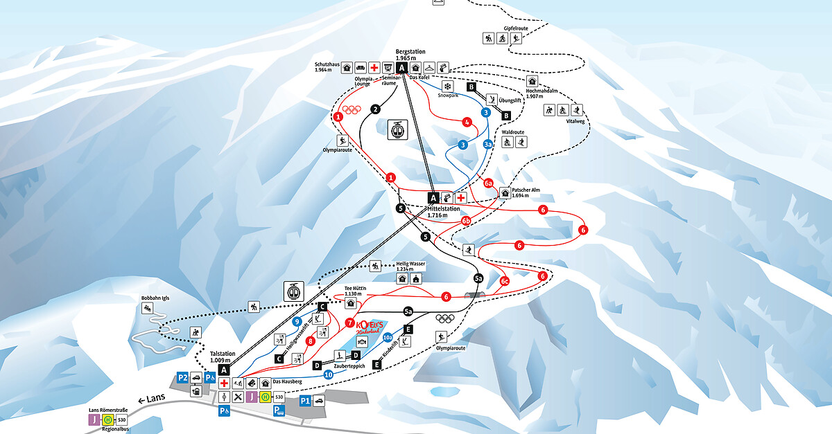 BERGFEX: Skigebiet Innsbruck Igls / Patscherkofel - Skiurlaub Innsbruck Igls / Patscherkofel