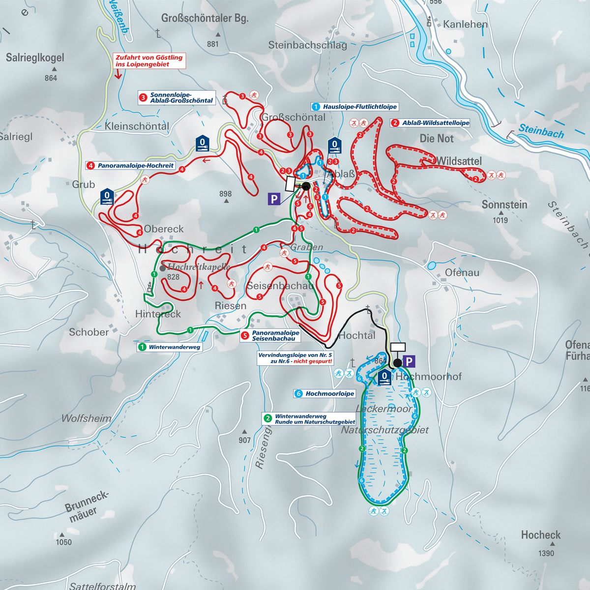 BERGFEX: Loipenplan Langlaufzentrum Hochreit: Langlaufen ...