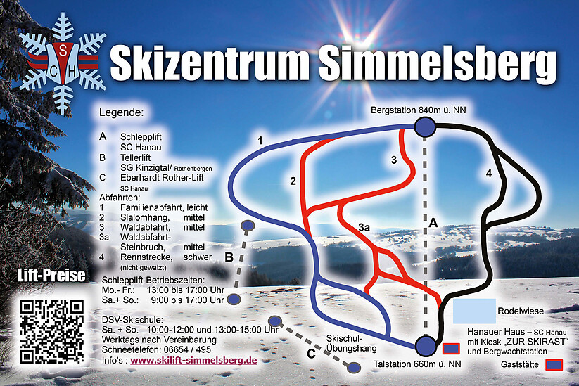 PistenplanSkigebiet Skizentrum Simmelsberg - Skiclub Hanau