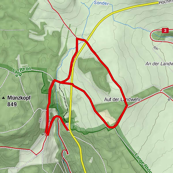 Rhön Rundweg 1 Holzberghof Bischofsheim Rhön BERGFEX Wanderung