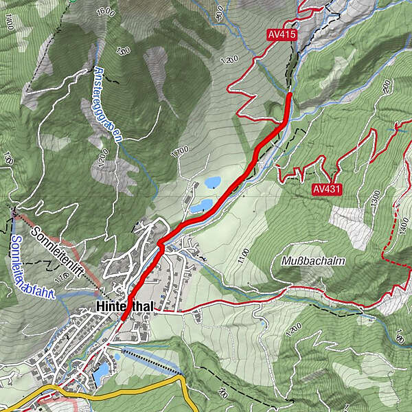 Hinterthal Circular Trail To The Triefen Bergfex Pohodni Tvo