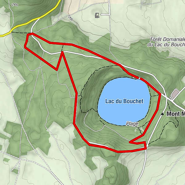 Espace VTT FFC Velay Volcanique Itinéraire VTT n° 5 Le Lac Volcanique
