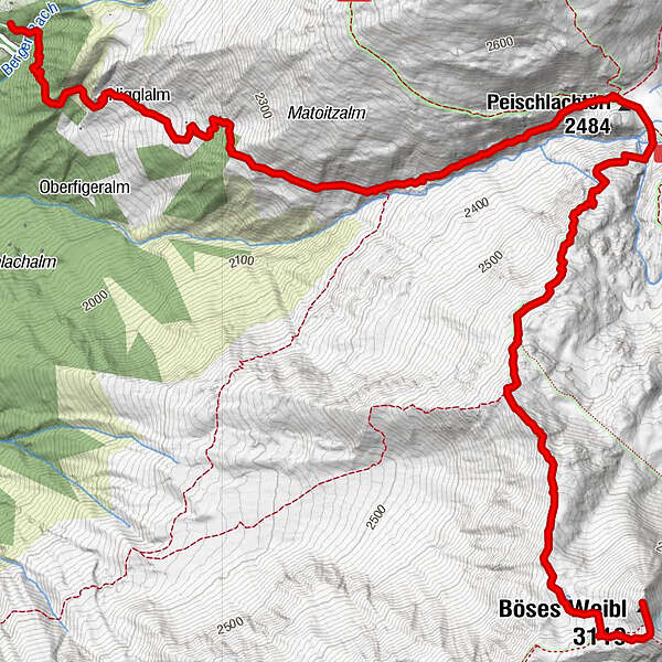 Böses Weibl 3119m BERGFEX Wanderung Tour Tirol