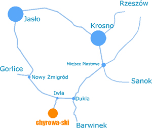 PistenplanSkigebiet Chyrowa-Ski