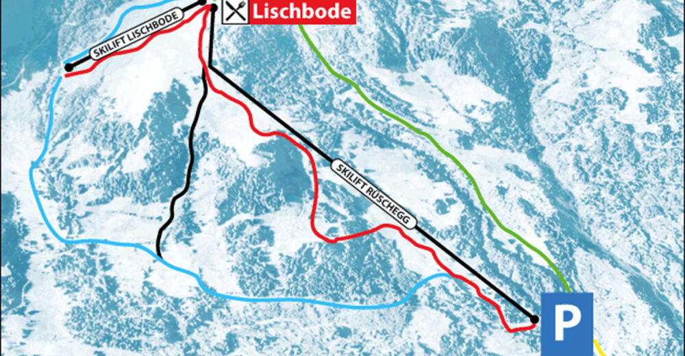 Mappa delle piste Comparto sciistico Rüschegg - Eywald