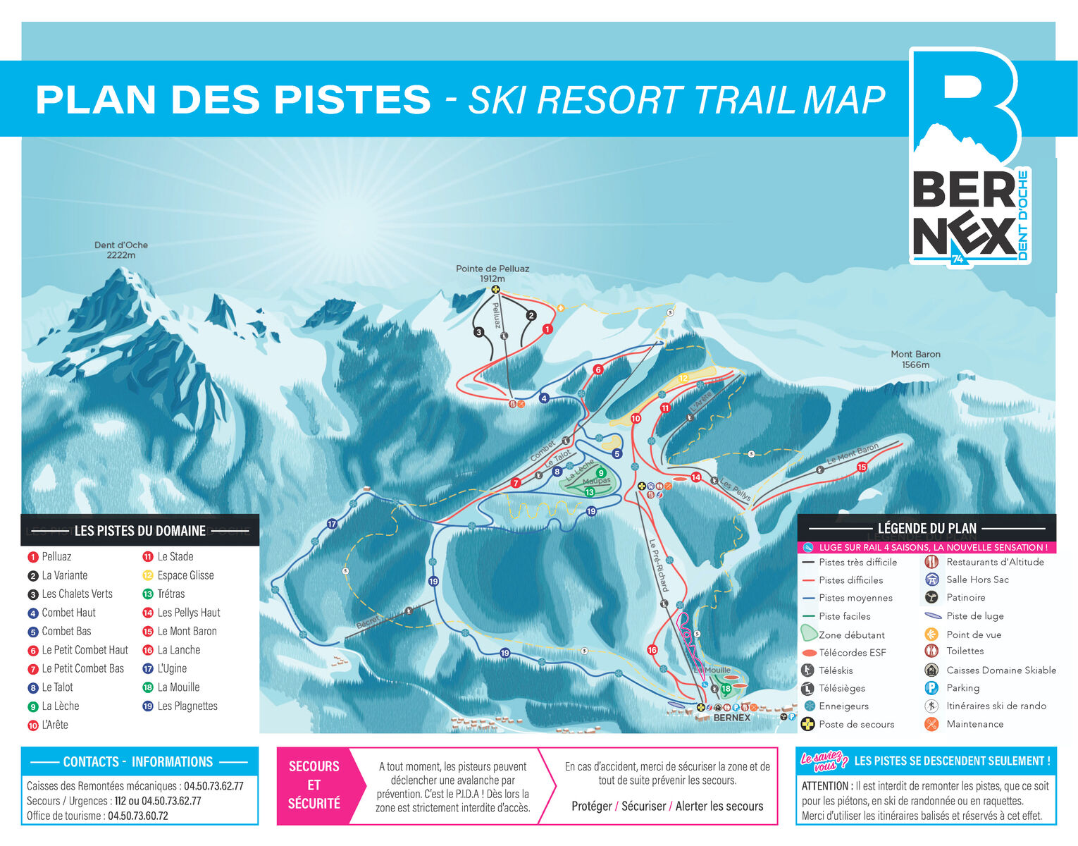 PistenplanSkigebiet Bernex