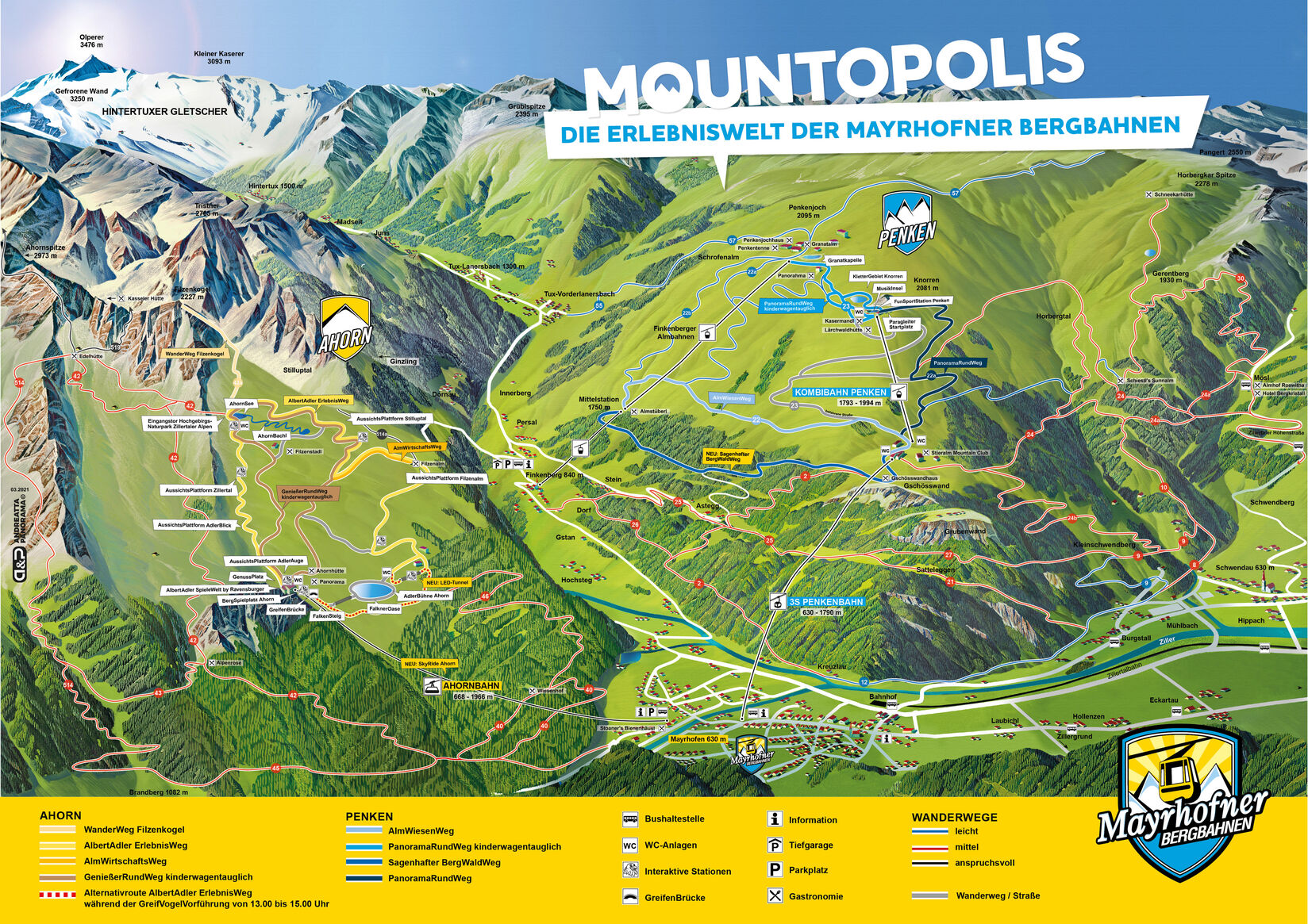 PistenplanSkigebiet Mayrhofen / Zillertal