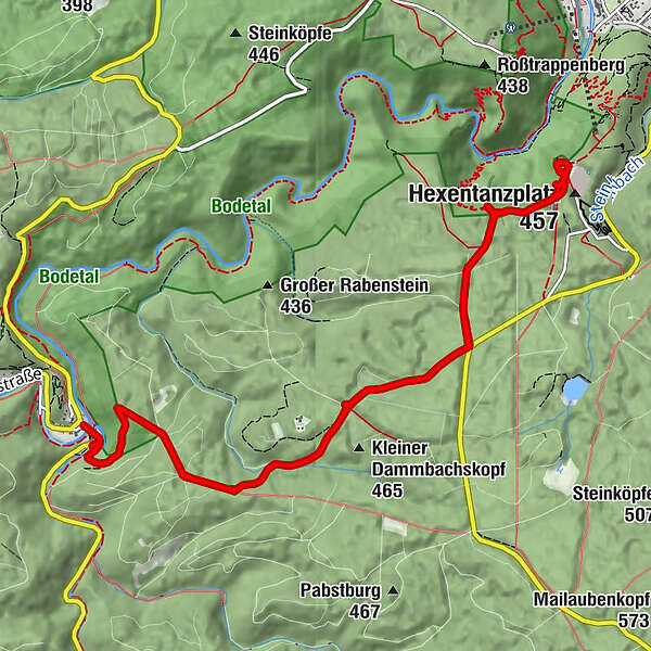 Thale - Hexentanzplatz - Berghütte - La Viershöhe - BERGFEX - Wanderung