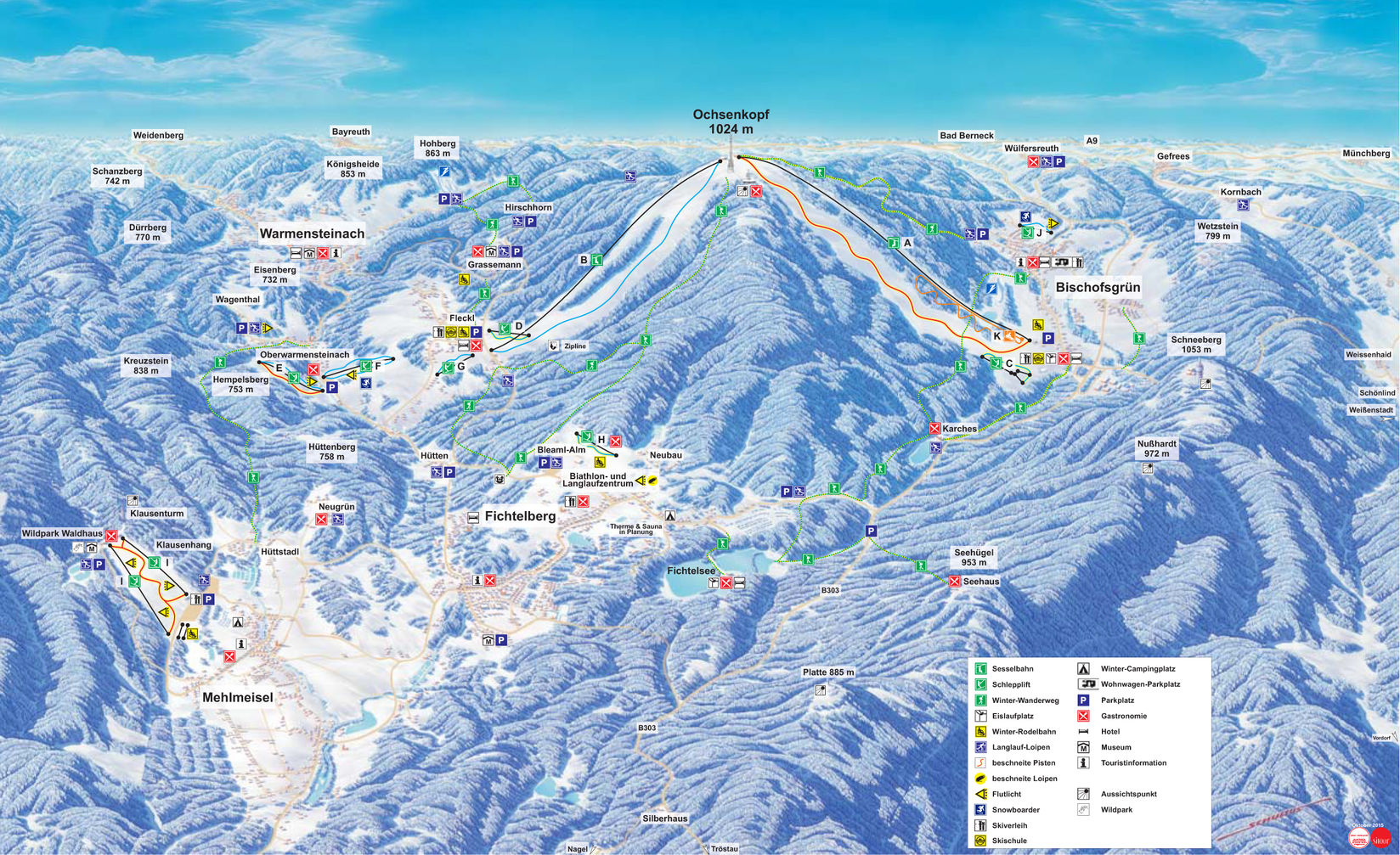 PistkartaSkidområde Hempelsberg - Geiersberg / Oberwarmensteinach