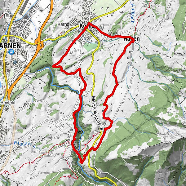 Rundweg Kerns Flüeli Ranft Kerns BERGFEX Wanderung Tour Luzern