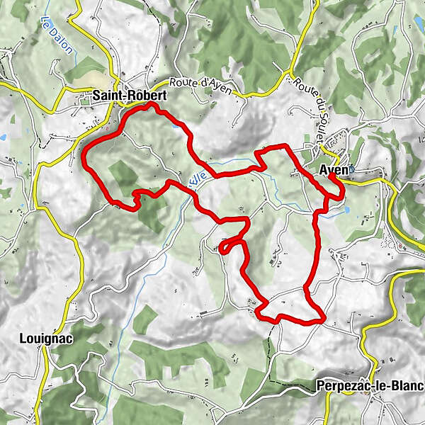 Entre Ayen et Saint Robert BERGFEX Randonn e Parcours