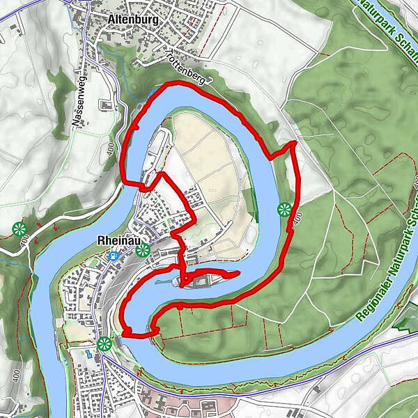 Rundwanderweg Rheinau BERGFEX Wanderung Tour Zürich & Zürich Region