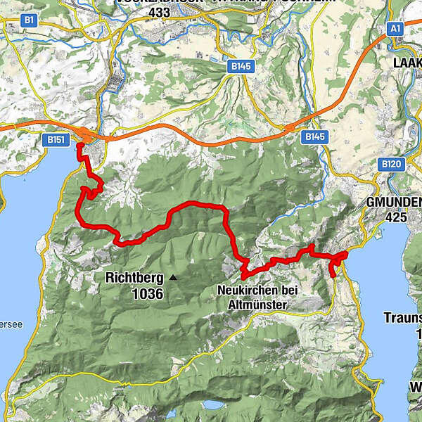 Attersee Traunsee BERGFEX Fernwanderweg Tour Oberösterreich