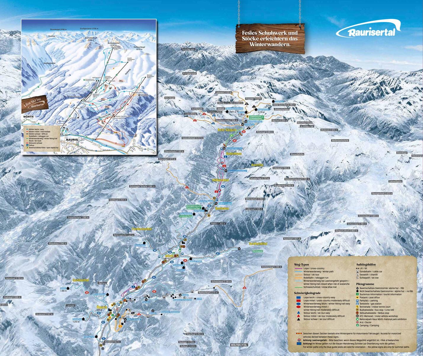 BERGFEX: Loipenplan Rauris: Langlaufen Rauris