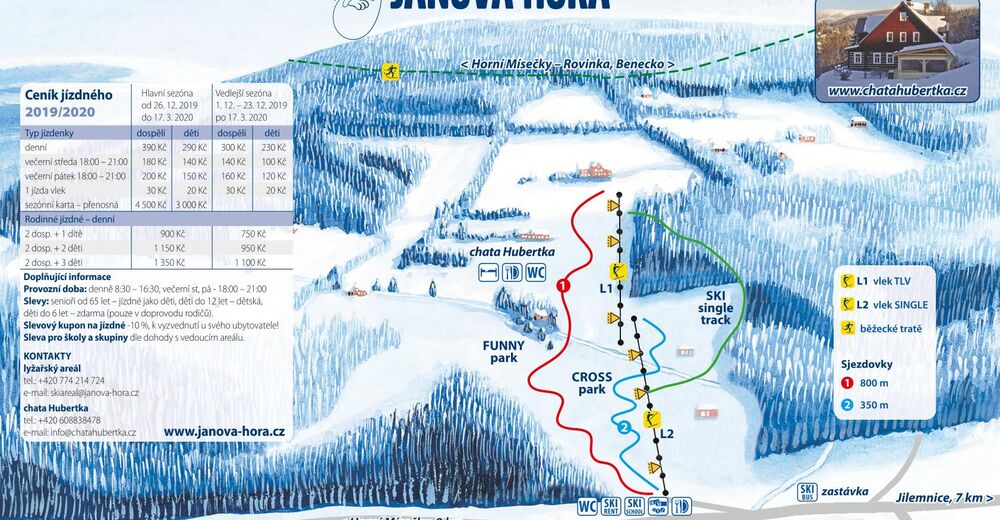 Piste map Ski resort Janova Hora