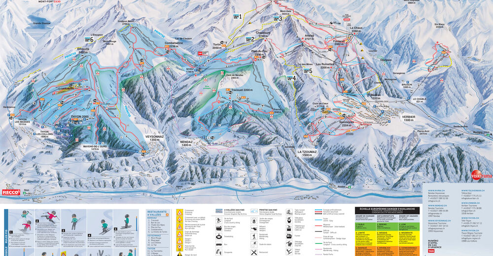 Plan de piste Station de ski Nendaz / 4 Vallées