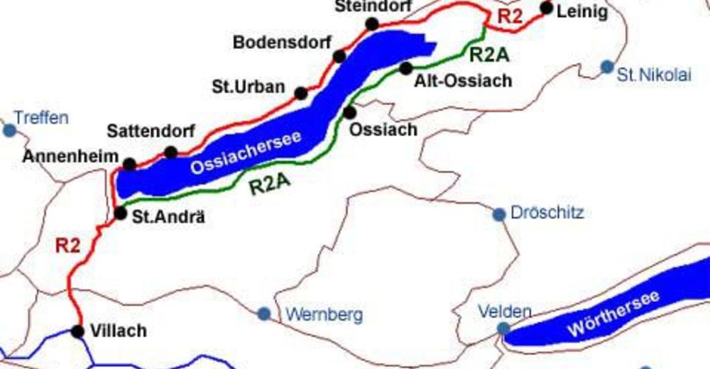 Ossiacherseeradweg R2 - BERGFEX - Jazda na rowerze - Wycieczka Karyntia