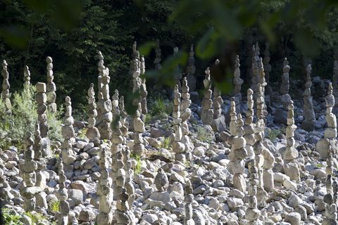 Steinmanderl an der Erlauf