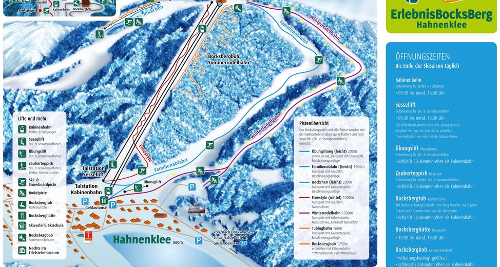 Pistenplan Skigebiet Bocksberg-Hahnenklee