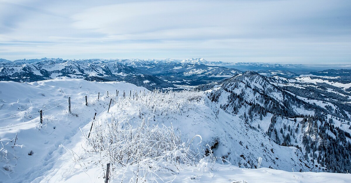 Höhen-Schneeschuhtour Hochgrat-Imberg-Gebiet - BERGFEX - Schneeschuh ...