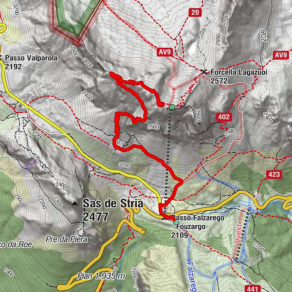 Passo Falzarego Fouzargo Lagazu I Piccolo Rifugio Lagazu I