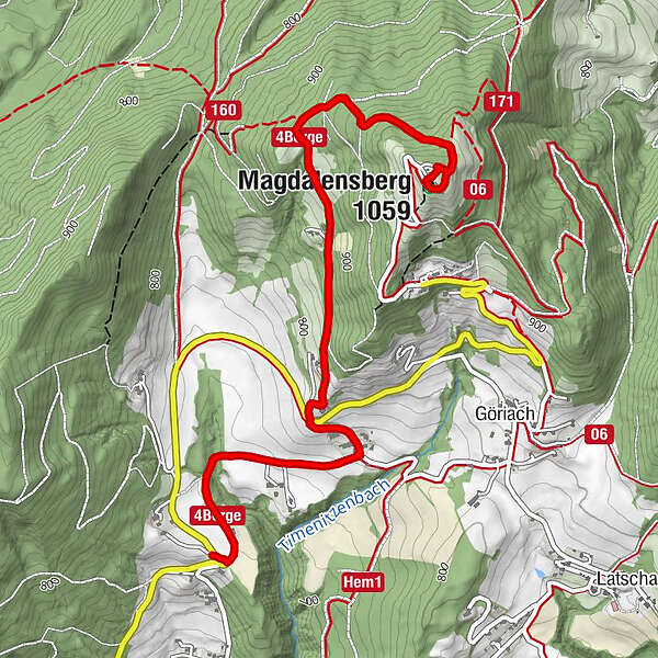 Magdalensberg Gipfelhaus Magdalensberg BERGFEX Wanderung Tour
