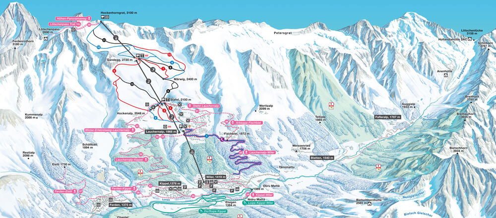 Loipenplan Lötschental