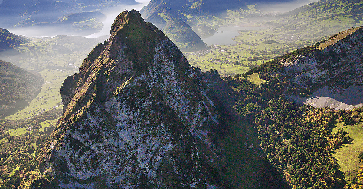 Blick Seelisberger Aufstieg Brunnen Schwyz Holzstich Swiss Schweiz 106 Gerahmt