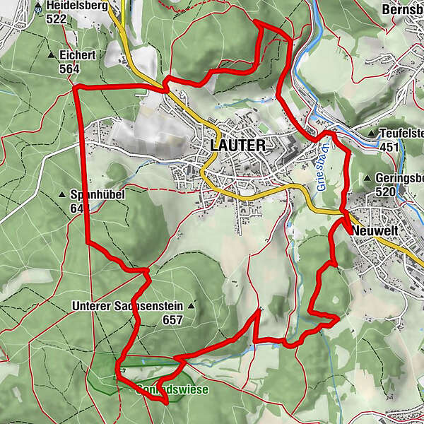 VugelbeerRundweg in LauterBernsbach BERGFEX Wanderung Tour Sachsen