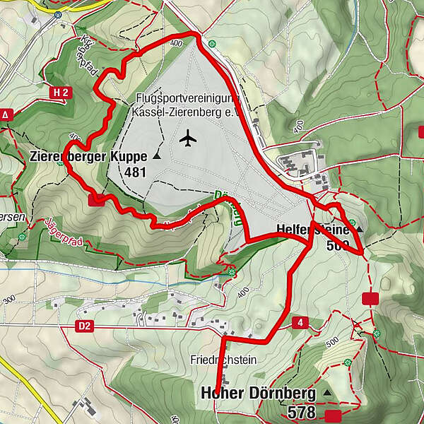 Friedrichstein Helfensteine Bergfex Wanderung Tour Hessen