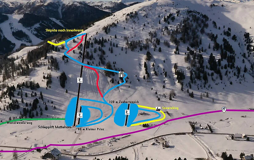 PistenplanSkigebiet Schönfeld / Thomatal