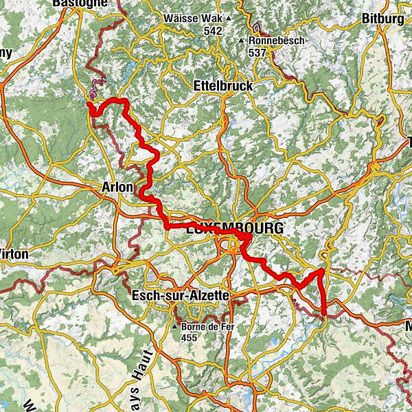 EuroVelo 5 BERGFEX Faire du v lo Parcours R gion wallonne