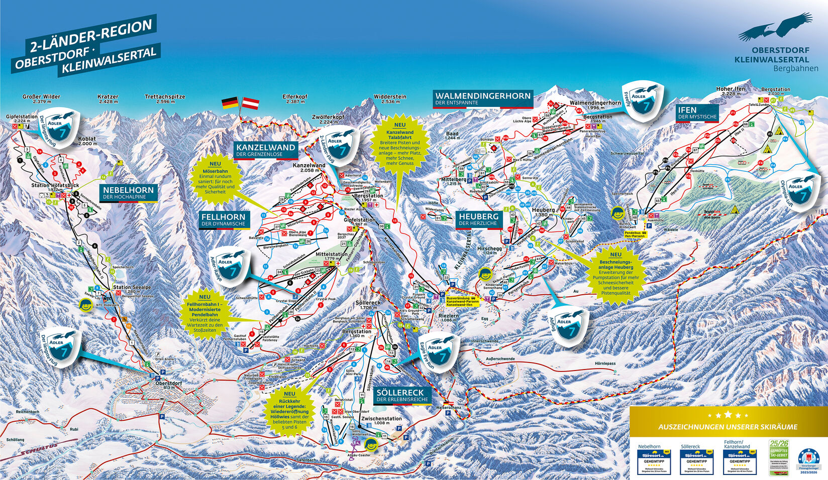 PistenplanSkigebiet Nebelhorn / Oberstdorf