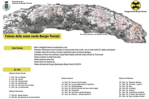 Climbing crag of the hundred ropes Borgio Verezzi