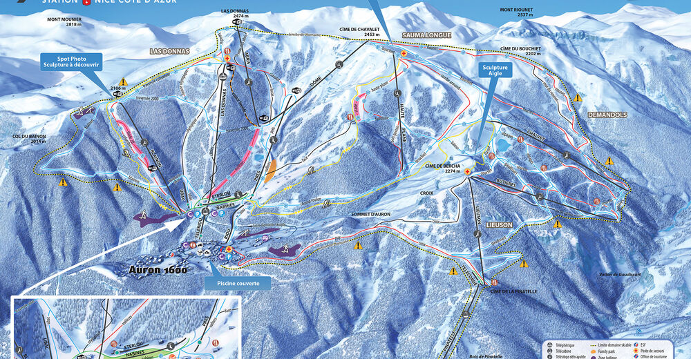 Pistenplan Skigebiet Auron