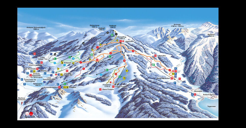 Piste map Ski resort Spitzingsee - Tegernsee