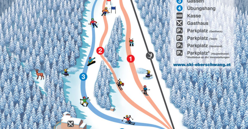 Plano de pista Estación de esquí Eberschwang