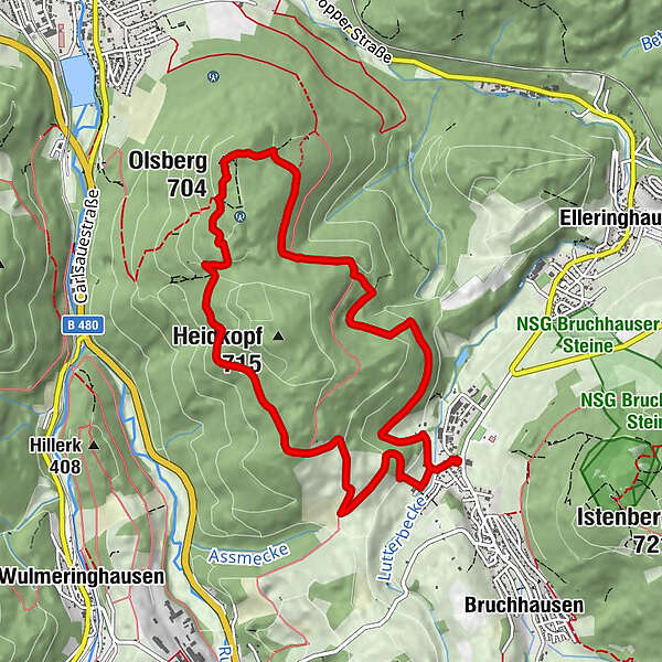 Olsberg BERGFEX Wanderung Tour Nordrhein Westfalen