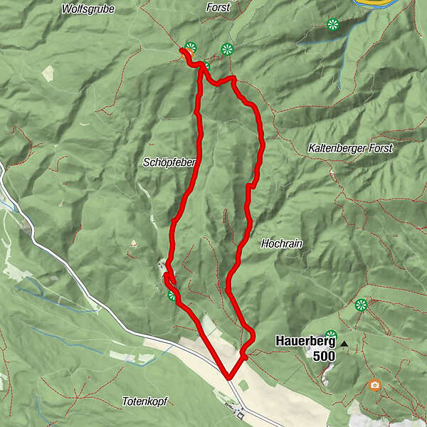 Hoher Lindkogel über Ruine Merkenstein BERGFEX Wanderung Tour