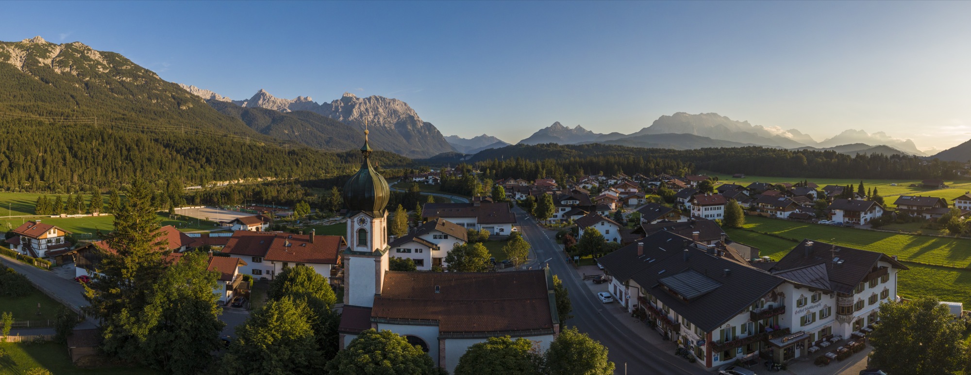 BERGFEX: Panoramakarte Krün: Karte Krün - Alm - Krün