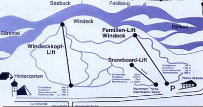 PistenplanSkigebiet Skizentrum Windeck / Hinterzarten