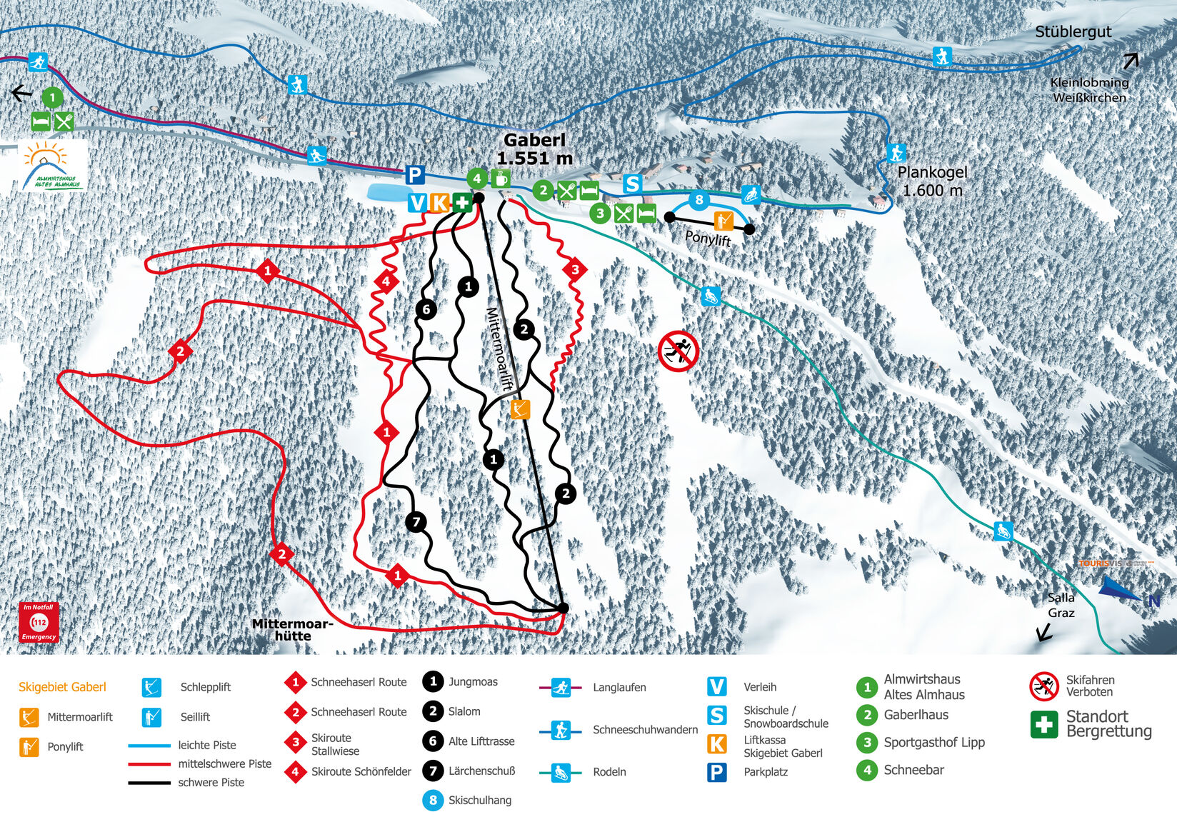 PistenplanSkigebiet Gaberl