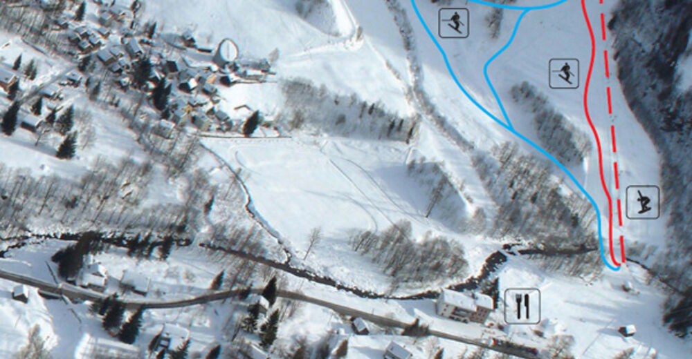 Planul pistelor Zonă de schi Mogno