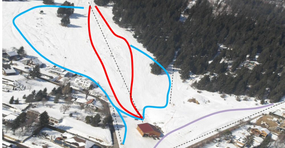 Plan skijaških staza Skijaško područje Nods-Chasseral