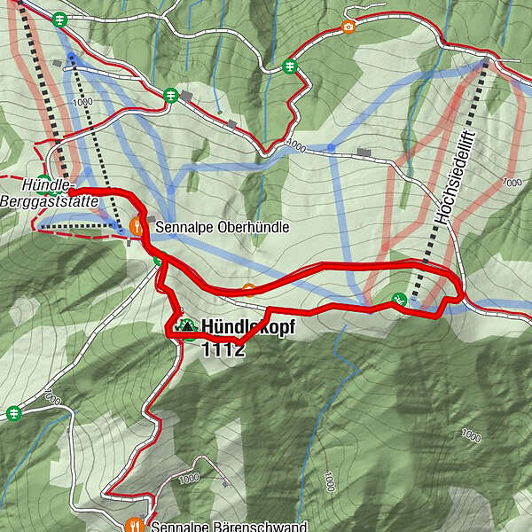 Rundweg auf dem Hündle BERGFEX Wanderung Tour Bayern