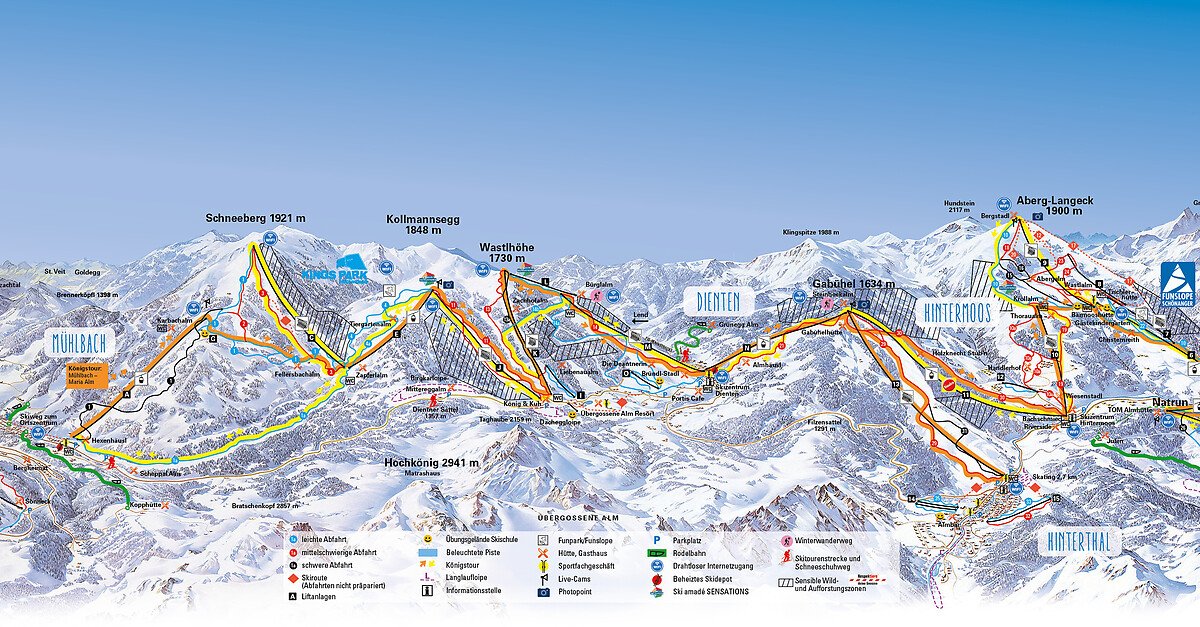 BERGFEX: Skigebiet Ski amade / Hochkönig / Maria Alm / Dienten ...