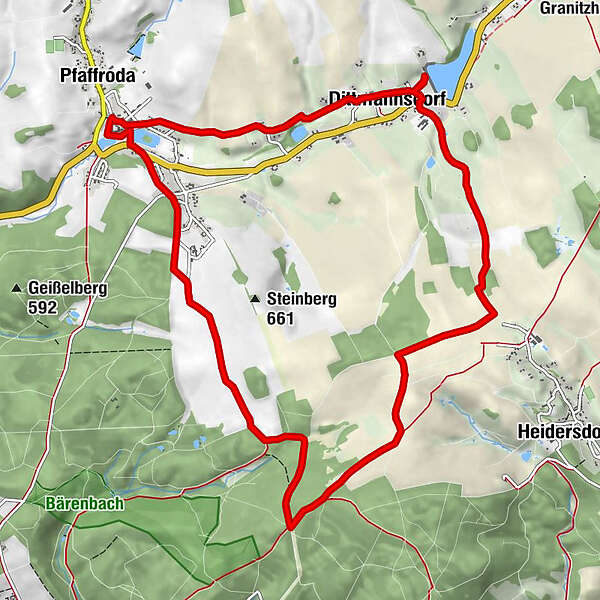 Dittmannsdorfer Panoramaweg BERGFEX Wanderung Tour Sachsen